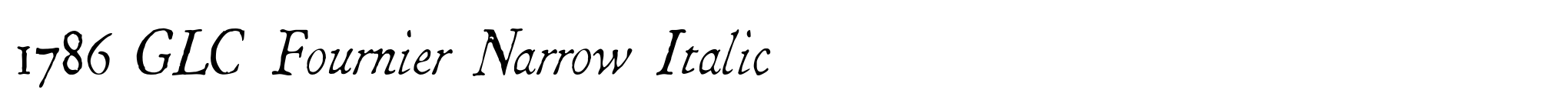 1786 GLC Fournier Narrow Italic image